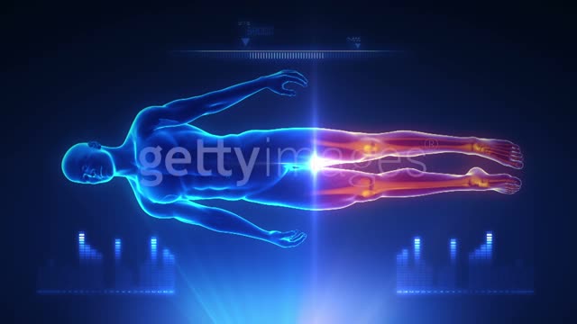 Human body medical scan projection 동영상 (VID_0860182) - 게티이미지뱅크